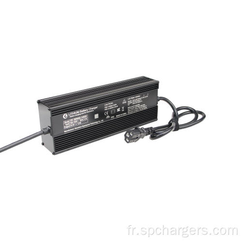 Chargeur de batterie 24V 10A pour les batteries en fer au lithium